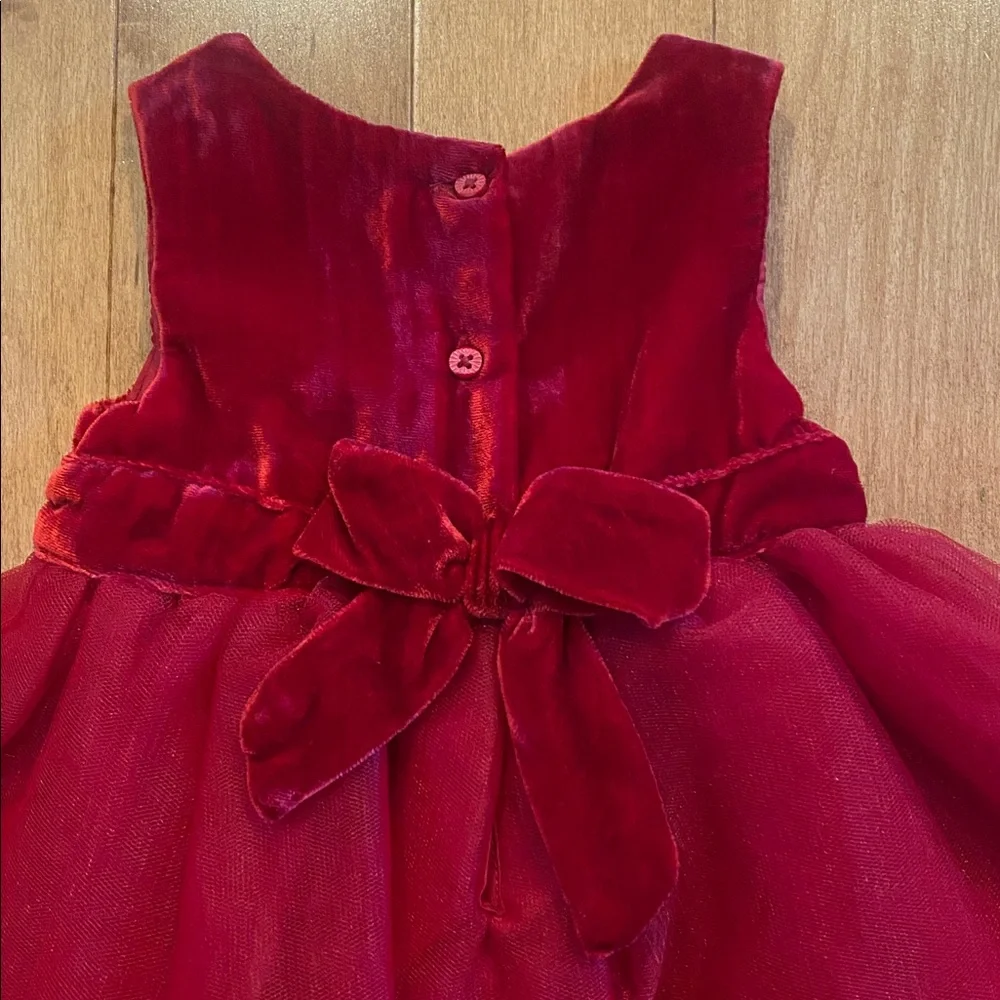 Gymboree Holiday Celebrations Red Velvet Holiday Dress 3-6 Months